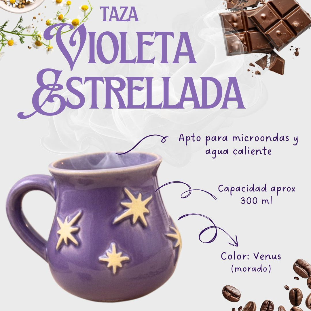 Taza Violeta Estrellada